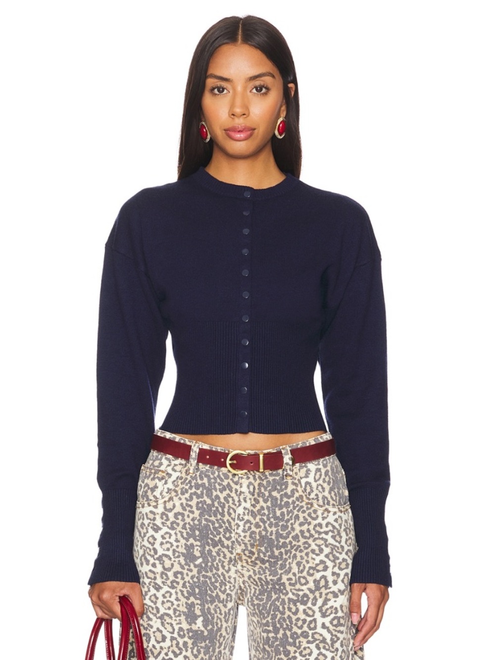 LIONESS Head in The Clouds Cardigan - Navy (XS)